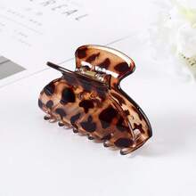 3pcs/Set Leopard Print Semicircle Hair Claws, Retro Minimalist Elegant Hair Accessories, Fashion Versatile Claw Clips For Daily, Casual, Date, Work Use Fashion Hair Clips Fall Winter For Vacation Outfits Woman