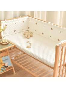 1pc 100cm/39.3 Inches, 150cm/59.05 Inches, 180cm/70.86 Inches, 200cm/78.74 Inches Baby Crib Bumper Collision Buffer Soft Bag, Baby And Child Soft Bag Collision Edge Protection, Detachable, Washable