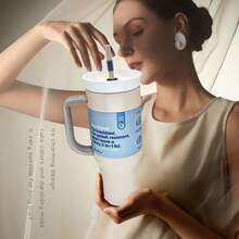 Owalaa Water Bottle 32oz And 40oz ,Multiple Colors Are Available,With Straw,Heat Preservation Time More Than 24 Hours, Cold And Hot Water Can Be Insulated, Can Make Coffee, Frozen Drinks, Beautiful Appearance, Exquisite Workmanship, Suitable For Camping, Work, Indoor Use.Halloween Day - Khaki - View 8