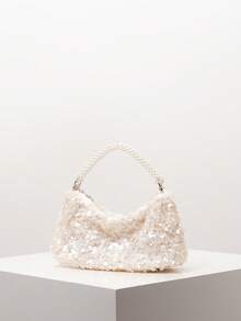 Sequin Bag, Bridal Party, Pearl Bag, Shiny Sequin Handbag, Prom Bag, Prom Accessories, Elegant Women's Bag, Wedding Items, Random Pattern Glittering Party Wallet