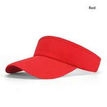 1 pieza Sombrero de sol ajustable para deportes al aire libre, diseño unisex, apto para tenis, béisbol, golf, deportes, ciclismo, , gorra de unicolor con parte superior abierta, opción de regalo ideal