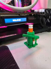 1pc 3D Printed Mini Jack Stand, Suitable For Desktop Decoration/Adjustable GPU Bracket, An Ideal Small Gift