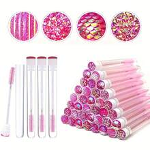 20pcs/Set Disposable Eyelash Brush, Eyelash Comb, Diamond Eyelash Brush, Eyelash Curler, Makeup Tools, Eyelash Extension Kit (Include Tube Eyelash Comb) - Multicolor - View 12