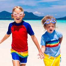 1pc Kids Cute Crab Swimming Goggles, Unicorn, Frog Design Waterproof Swim Goggles, Eye Protection