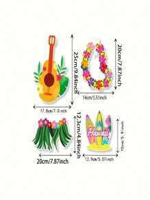 30 Stücke Hawaii Fotobox Requisiten Set, tropische Party Zubehör mit bunten Sonnenbrillen, Blumenkränzen, Aloha Hemden, Sommer Eis und Strand-Themen Deko, ideale Geschenke für Vatertag, Frauen, Schulanfang, Heimdekoration, Geburtstag, Cowboy Party, Partys, Hawaii Luau, für Familie, Freunde, Geschwister, Nachbarn, Kollegen, Lehrer und Schüler