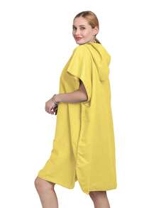 SHENG CHUN 1pc Ultralight Suede Hooded Cloak, 12 Colors, Unisex Couples Style, Outdoor Portable Sleeveless Snap Button Robe, Water Absorbent Quick Dry Soft For Swimming, Fitness, Travel, Beach, Surfing, Diving Back To School - Multicolor - View 19