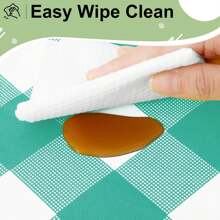 2/4pcs Yellow & Gold Color Disposable Plastic Tablecloth, Yellow & White Plaid Background, 54" X 108", Suitable For Birthday Party, Outdoor Dinner, Holiday Party Decoration