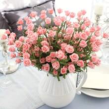 3Pcs Artificial Roses, PE Pink Foam Roses, White Simulation Roses, Perfect For Home Decoration, Vase Decoration, Photography Props Flowers, Room Decoration Aesthetics Gift