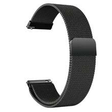 CTPOR 1 pezzo Cinturino a catena milanese compatibile con Samsung Galaxy Watch 6 5 4 Classic da 20MM 22MM 18MM, bracciale in metallo, Amazfit Bip 5/Bip3 Pro/Balance/GTS/GTR 4-3-2, colori alla moda rosa argento e nero, adattabile a uomo e donna, scorte sufficienti per la all'ingrosso