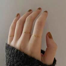 1 anel de banda suave estilo europeu e americano minimalista, adequado para uso diário para mulheres