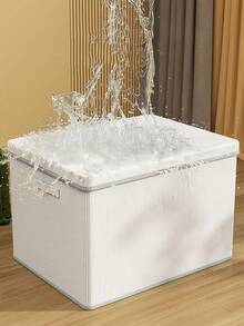 1 Stück große faltbare Aufbewahrungsbox - einfach zu falten, mit Deckel, Mehrzweck-Aufbewahrungsbehälter, Organisationskorb, stabiler und strapazierfähiger Aufbewahrungskorb mit Schutzhülle - ideal für Zuhause, Schlafzimmer, Schrank, Büromaterial, Babyartikel-Lagerung, kann Kleider, Hosen, Schuhe, Jeans, Stiefel, Röcke usw. aufbewahren. Geeignet für Schlafzimmer, Lagerung, Haushaltsorganisation, Damen-Weißt-Shirts, Damen-Schwarze Hosen, Damen-Winterkleidung, Kleider usw.