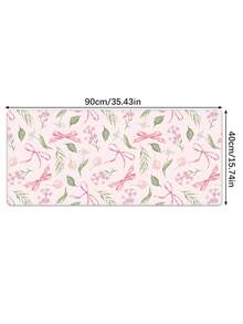 粉色蝴蝶结扁平鼠标垫 - 鼠标垫底部防滑，精致铁杉纹设计。多种尺寸可选，适用于各种办公场景 - 粉色 - 查看 11