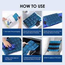 Hailicare Compresă rece și caldă autoabsorbantă din rășină polimerică multi-grilă, 13x22 inch, pentru protecție a spatelui, utilizată pentru relaxarea spatelui, reutilizabilă, genunchi, picior, gât, umăr, șold, compresă rece, compresă caldă, pernă autoabsorbantă pentru spate, potrivită atât pentru vară, cât și pentru iarnă