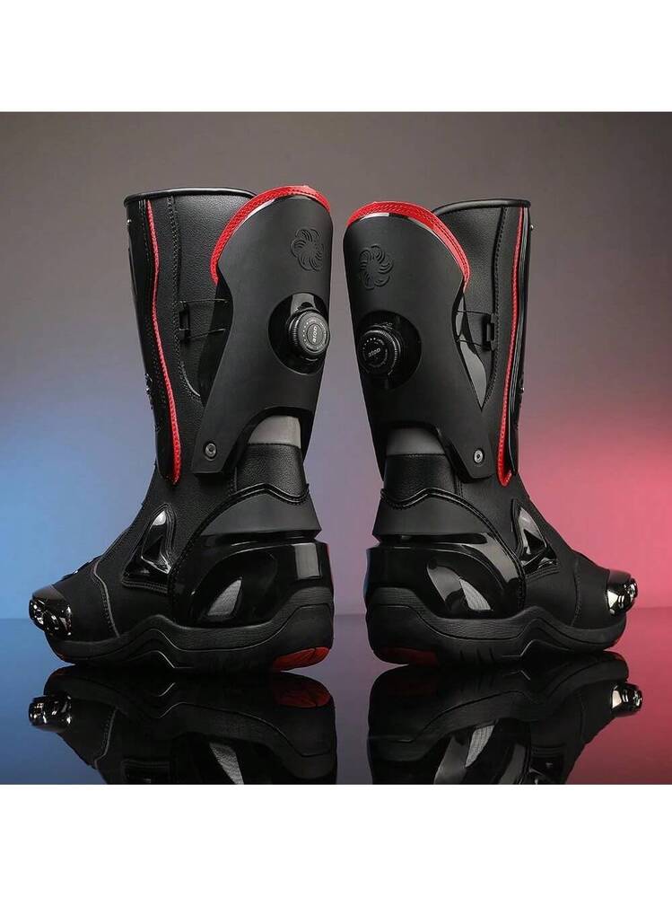 Botas de montar para motocicleta de Zeozoom, botas para motocicleta para hombres y mujeres, con protección antideslizante para carreras deportivas