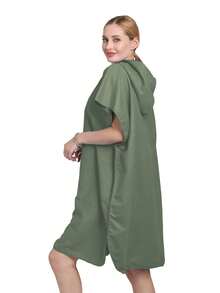 SHENG CHUN 1pc Ultralight Suede Hooded Cloak, 12 Colors, Unisex Couples Style, Outdoor Portable Sleeveless Snap Button Robe, Water Absorbent Quick Dry Soft For Swimming, Fitness, Travel, Beach, Surfing, Diving Back To School - Multicolor - View 21