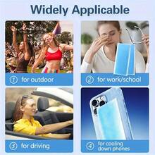 20pcs Summer Cooling Ice Stickers, Physical Cooling Ice Sticker Paper, Water Gel Quick Cooling Sticker Paper, Summer Icy Stickers, Gentle Non-Irritating Ice Sticker Paper - Square - View 2