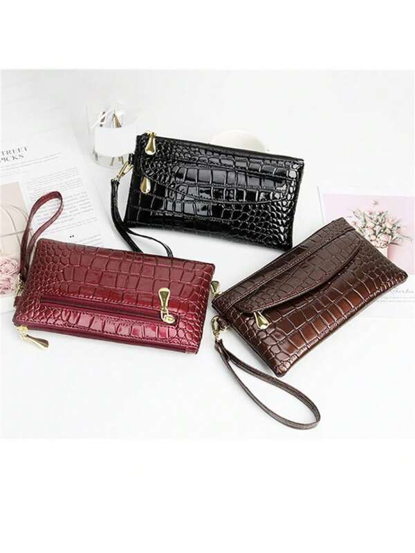 Fashion Women Shoulder Bag Messenger Bag Designer Luxury Crocodile Pattern Phone Coin Purse Girls Handbag Tote Bag