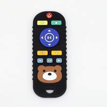 Upgraded Silicone Cartoon Remote Control Teether Toy, Silicone Small Bear Chew Toy, Anti-Bite Pacifier