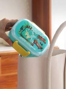 1pc Microwaveable Cartoon Sealed Lunch Box, Office Workers' Heated Lunch Box, Anti-Drop Lunch Box, Portable Lunch Box