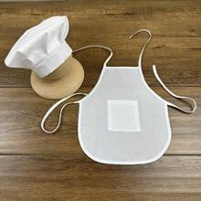 مجموعة مكونة من 2 قطعة، زي الطهاة بالقبعة للأطفال الرضع من الجنسين، إكسسوارات تصوير للمواليد الجدد - متعدد الألوان - مشاهدة 15