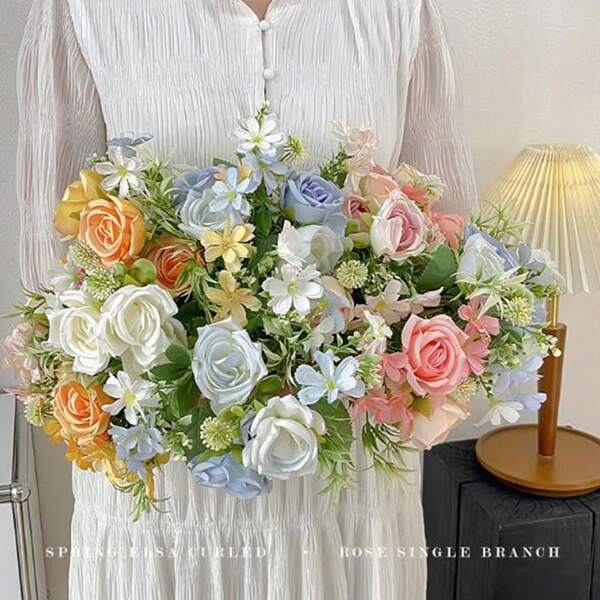 Wedding Home Decoration Artificial Rose Bouquet