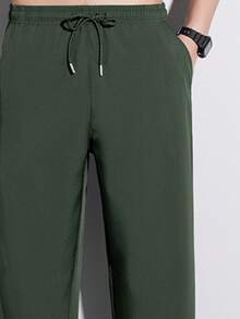 Men's Lightweight Comfortable Casual Sports Outdoor Pants, Suitable For Running, Fitness Spring - Army Green - View 7