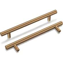 Goldenwarm 10 Pack Champagne Bronze Cabinet Pulls Gold Cabinet Handles 5 Inch(128mm) Champagne Drawer Pulls Brushed Bronze Drawer Handles Kitchen Bathroom Bedroom Dresser Furniture Hardware - Champagne Bronze - View 9