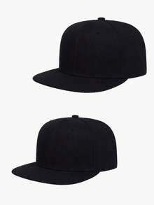 1pc Or 2pcs Unisex Adjustable Simple Solid Color Baseball Cap, Snapback Hat, Suitable For Daily Wear, Traveling, Party - Style a - View 9