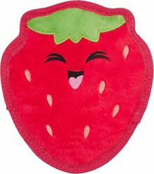 Outward Hound Skinz Durable Squeaky Dog Toy With Two Layers, Cherries, Red, Small - Strawberry - View 8