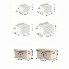 1 Stück große faltbare Aufbewahrungsbox - einfach zu falten, mit Deckel, Mehrzweck-Aufbewahrungsbehälter, Organisationskorb, stabiler und strapazierfähiger Aufbewahrungskorb mit Schutzhülle - ideal für Zuhause, Schlafzimmer, Schrank, Büromaterial, Babyartikel-Lagerung, kann Kleider, Hosen, Schuhe, Jeans, Stiefel, Röcke usw. aufbewahren. Geeignet für Schlafzimmer, Lagerung, Haushaltsorganisation, Damen-Weißt-Shirts, Damen-Schwarze Hosen, Damen-Winterkleidung, Kleider usw.