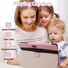 Máy tính bảng trẻ em 7 inch, RAM 4GB + ROM 64GB, bộ xử lý lõi tứ 1.3GHz, hệ điều hành Android 13, chip MTK8321, màn hình IPS HD 1280x800, camera kép 2MP+5MP, pin 4000mAh, WiFi, chức năng kiểm soát của phụ huynh và trò chơi giáo dục, chất liệu nhựa ABS + silicon (Bao gồm: Hộp đựng, cáp dữ liệu, sách hướng dẫn, bộ chuyển đổi OTG, đầu đọc thẻ) - Nhiều màu - Xem 9