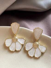1 Pair Floral Design Fresh Earrings Suitable For Daily Matching