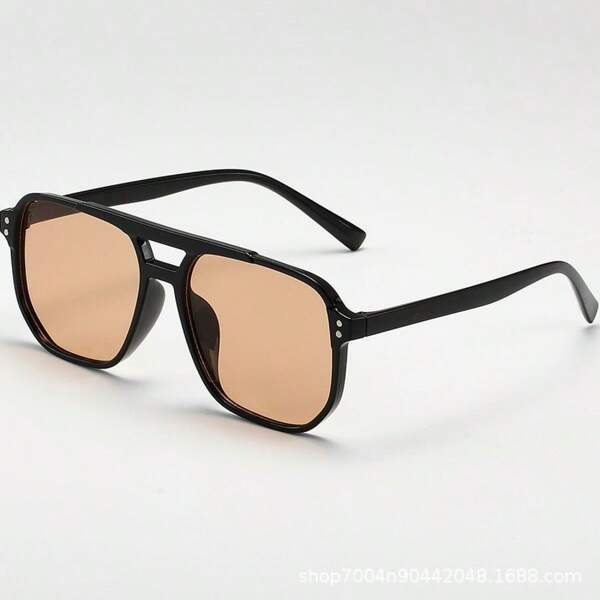 1/2/3/4/7/8 Pairs Plain Retro Driving Travel Beach Fashion Glasses For Men, Suitable For Daily Outdoor Activities, Summer Back To School Fashionable Preppy School Look