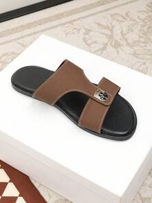 2-Pack Men's Fashion Strap Slippers, Non-Slip Comfortable Casual Indoor/Outdoor Beach Sandals For Spring/Summer