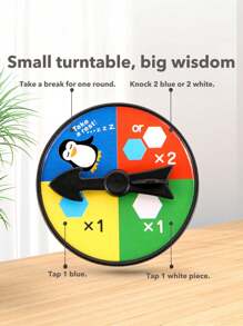 Save The Penguin Family Game Interactive Ice Breaking Board Toy, Includes Colorful And White Plastic Pieces