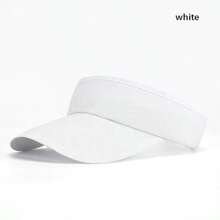 1 pieza Sombrero de sol ajustable para deportes al aire libre, diseño unisex, apto para tenis, béisbol, golf, deportes, ciclismo, , gorra de unicolor con parte superior abierta, opción de regalo ideal
