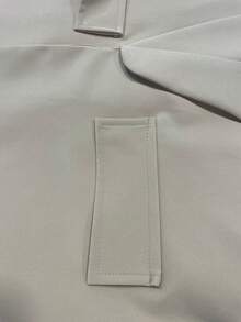 Blazer ,Manga plisada 3/4  Liso    Elegante  Casual    Poliéster    BLAZER, SACO  Oficina  Noche de fiesta  Formal y de noche  fiesta del té - Beis - Ver 4