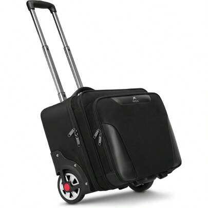 Rolling Laptop Bag, Mens Large Briefcase With Big Wheels Fits 17.3 Inch Notebook For Business Travel Work, Water Resistant Roller Computer Case Colleg