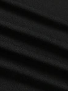 Halloween Clothes Women's Gothic Style Heart Print-Shirt - Iron Wire Design "The Most Beautiful Corpse Room" Pattern Short Sleeve Round Neck Casual Top, Black Summer Fashion Machine Washable All-Season Versatile Comfortable Year-Round Essential, Everyday Wear - 黑色 - 查看 4