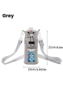 `1PC Nylon Water Bottle Carrier With Adjustable Shoulder Strap, Insulated Outdoor Hiking Camping Travel Accessory With Zippered Pocket - Multicolor - View 26