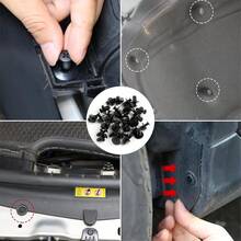 100 PCS Car Bumper Retainer Clips, 6 Type Nylon Fasteners Rivet Replacement Kit, Push-In Screw Bumper Push Rivet Clip With 5 Fastener Removers, Suitable For Many Brands Of Vehicles - Đen và trắng - Xem 8