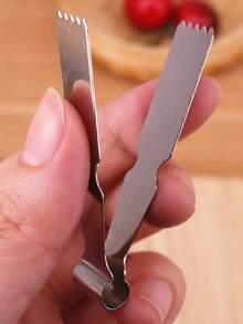 4 piezas/2 piezas/1 pieza Pinza multifunción de acero inoxidable para galletas de avellana, pinza para tazón y pinza para hornear, herramientas de cocina para hornear, fácil de usar, limpiar y durable, accesorios de cocina y hornear, molde multifunción, se puede usar para hacer carne ahumada, pasteles al vapor, herramientas de cocina para hornear, decoraciones, suministros y regalos de Ramadán - Multicolor - Ver 1