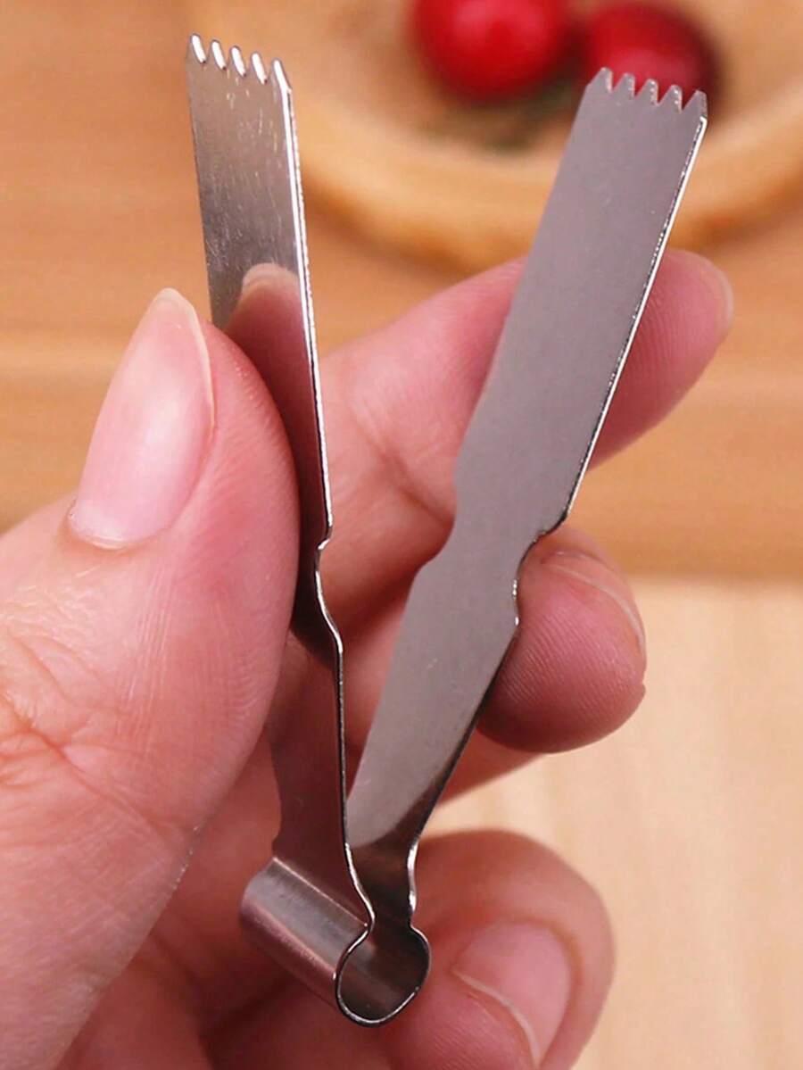 4 piezas/2 piezas/1 pieza Pinza multifunción de acero inoxidable para galletas de avellana, pinza para tazón y pinza para hornear, herramientas de cocina para hornear, fácil de usar, limpiar y durable, accesorios de cocina y hornear, molde multifunción, se puede usar para hacer carne ahumada, pasteles al vapor, herramientas de cocina para hornear, decoraciones, suministros y regalos de Ramadán - Multicolor - Ver 1