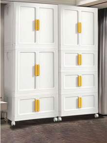 1/2/3/4/5 Layer Collapsible Wardrobe Closet, Adult Bedroom Storage Cabinet, Easy Assembly Garment Organizer Wardrobe - Multicolor - View 1