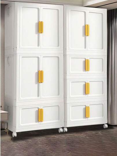 1/2/3/4/5 Layer Collapsible Wardrobe Closet, Adult Bedroom Storage Cabinet, Easy Assembly Garment Organizer Wardrobe