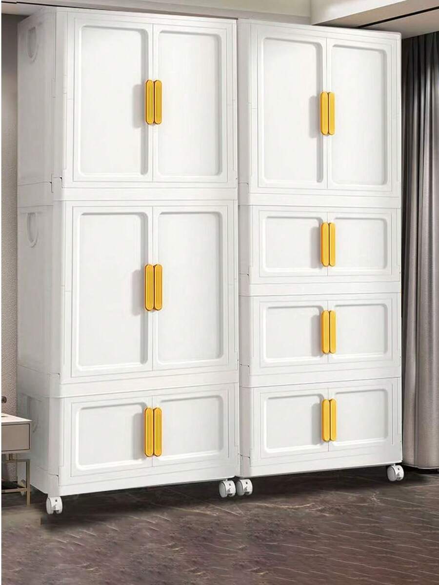 1/2/3/4/5 Layer Collapsible Wardrobe Closet, Adult Bedroom Storage Cabinet, Easy Assembly Garment Organizer Wardrobe - Multicolor - View 1