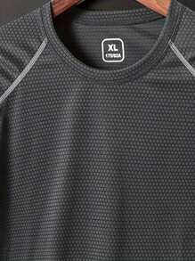 High-End Breathable Quick-Dry Casual Sports Outdoor Running Short Sleeve T-Shirt For Men, Mesh Fabric, Summer Lightweight