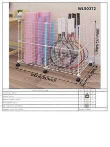 Cesta para ropa sucia, cesta de almacenamiento con ruedas de hierro artístico para uso doméstico interior, para baño o dormitorio, fácil de ensamblar, cesta de almacenamiento móvil - Multicolor - Ver 17