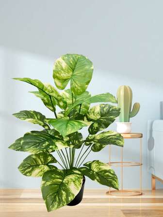 1 大型人造热带绿植，非常适合家庭、花园、酒店、庭院、咖啡厅、办公室、生日派对装饰和婚礼、节日装饰，适合圣诞节、万圣节、感恩节、教师节、母亲节、复活节的装饰植物，不包括容器