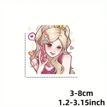 66pcs Anime Stickers - 60pcs Cute Anime Girl Stickers | Cartoon First Love Girl Stickers, Suitable For Phone Cases, Desktops, Cups, Glass And Other Decorations - Mixing Colors - View 6